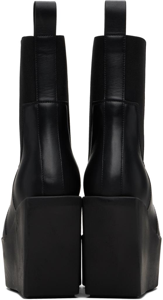 Rick Owens Black Sliver Platform Beatle Boots