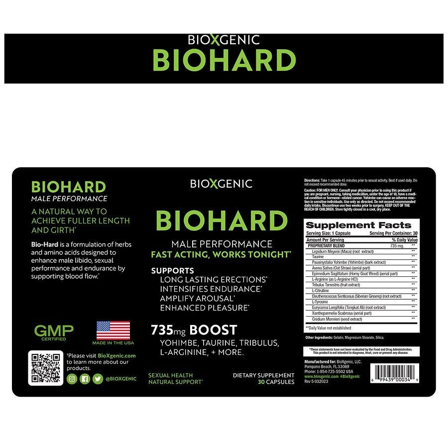 BioXgenic Bio-Hard Male Performance Capsules 4