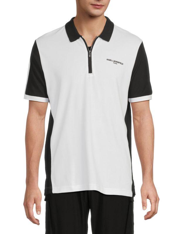 Umbro Men's Gingham Cut Up Polo White - Polo Shirts