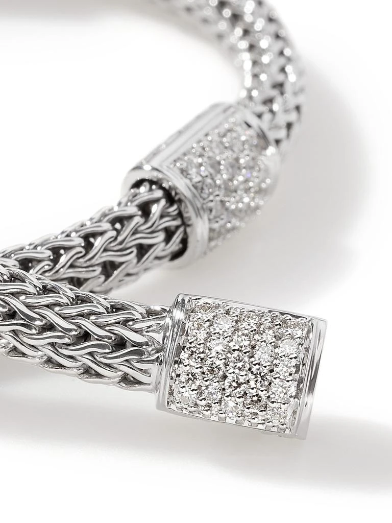 John Hardy Classic Chain Sterling Silver & 0.73 TCW Diamond Four-Station Bracelet 6