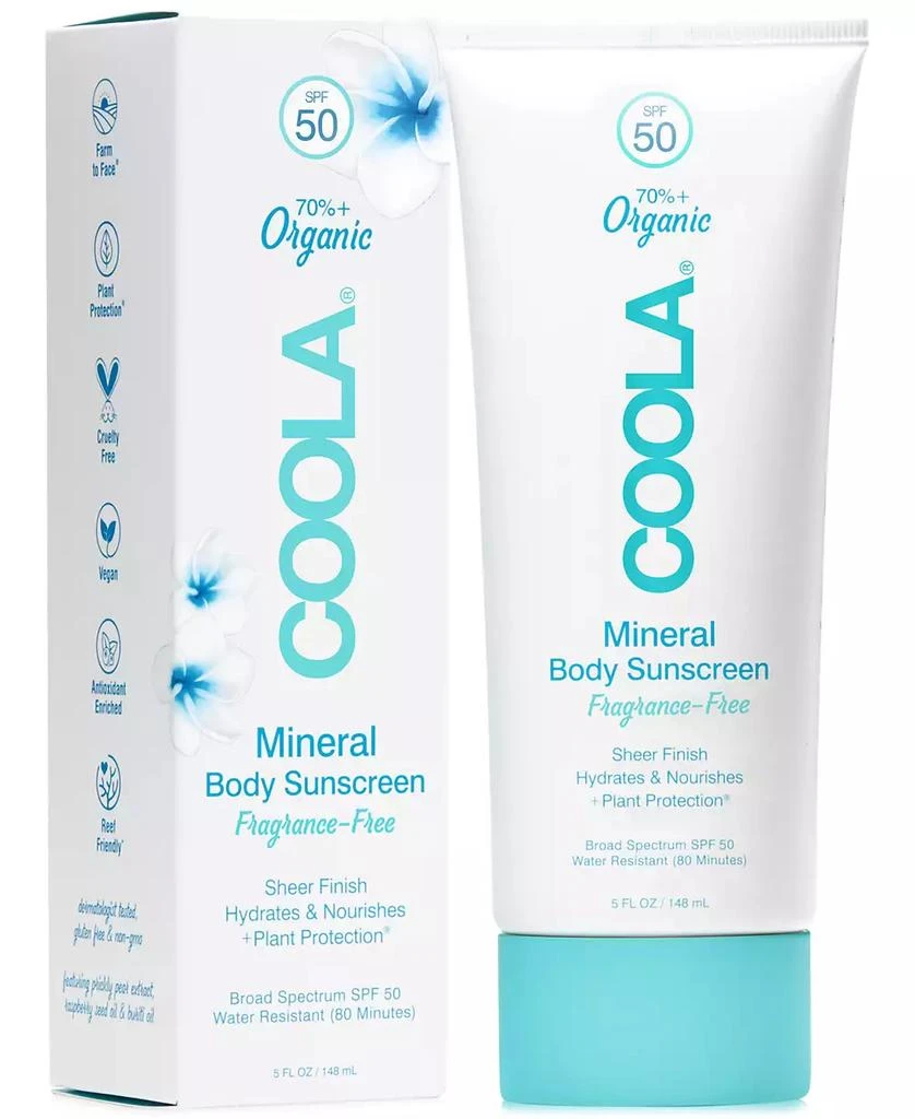 Coola Fragrance-Free Mineral Body Sunscreen SPF 50, 5-oz. 1
