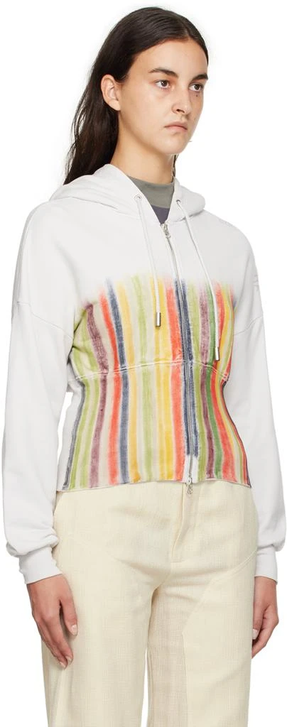 Eckhaus Latta White Printed Hoodie 2