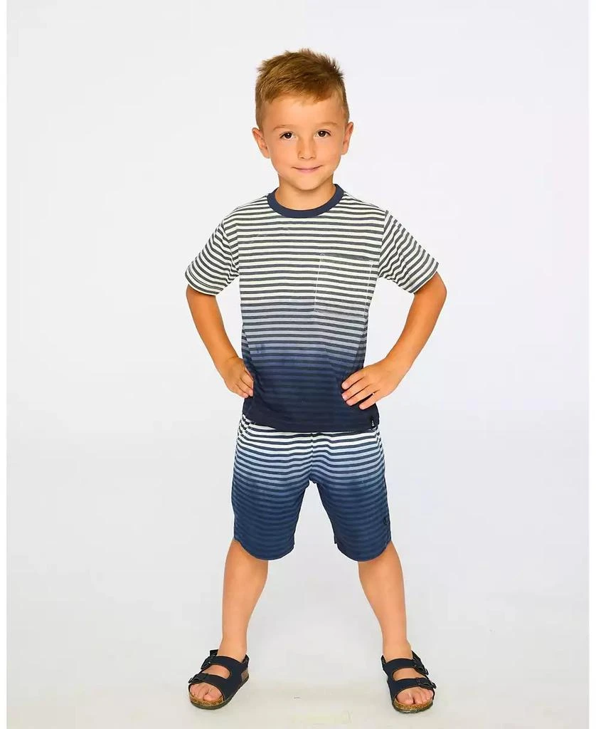 Deux par Deux Toddler Boys Cotton Shorts Gradient Stripes - Toddler|Child 2