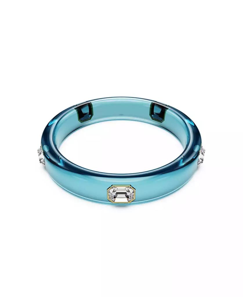 Swarovski Dulcis Octagon Cut Blue Gold-Tone Plated Bangle Bracelet
