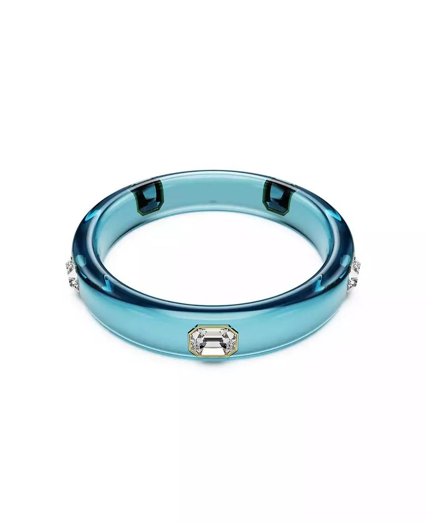 Swarovski Dulcis Octagon Cut Blue Gold-Tone Plated Bangle Bracelet 1