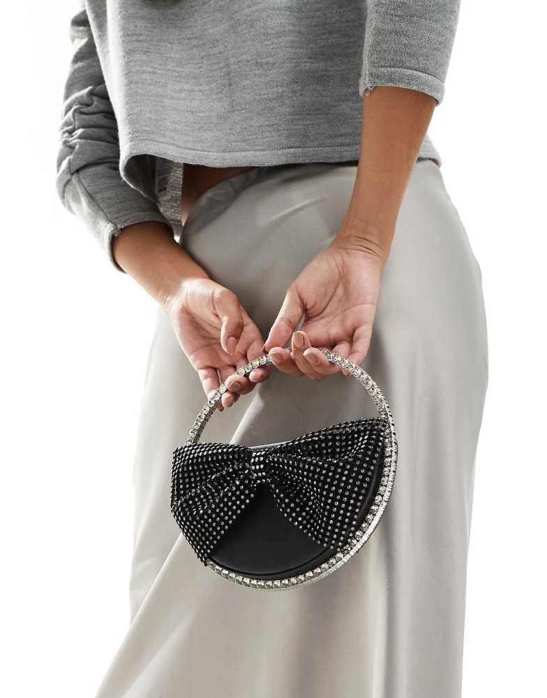Public Desire Public Desire The Alessia Bow jewel clutch in black 2