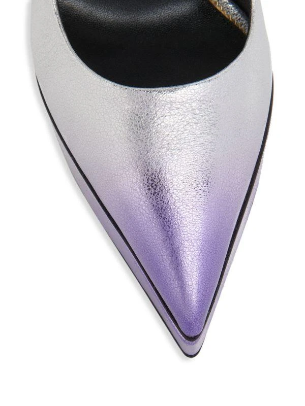 Tom Ford 120MM Metallic Leather Platform Pumps 4