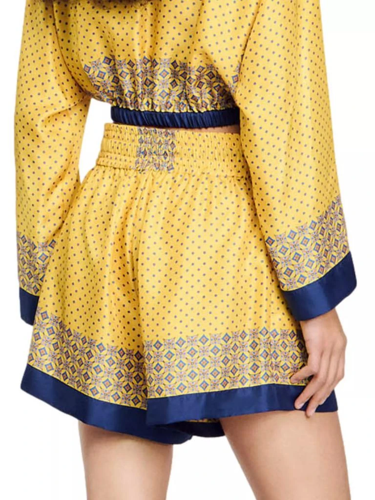 Sandro Flowing Patterned Shorts 4