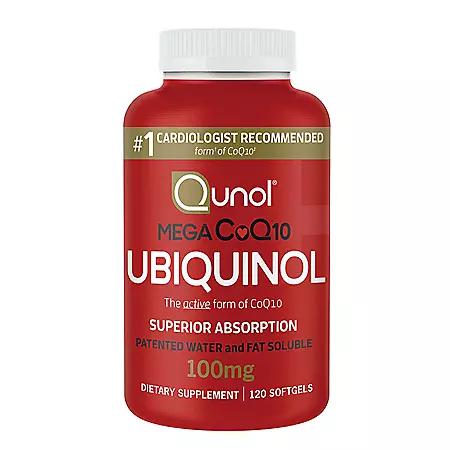 Qunol Qunol Mega CoQ10 Ubiquinol Softgels, 100 mg 120 ct.