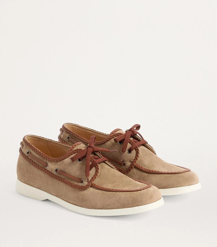 Valentino Leather Palm Avenue Boat Shoes 4