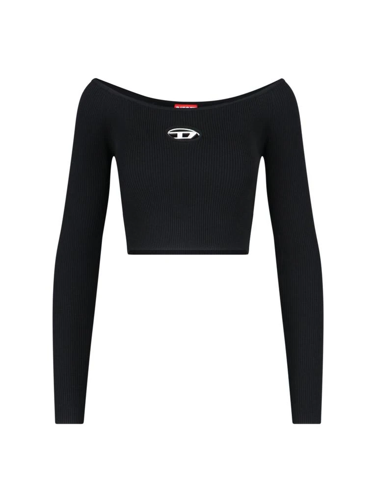 Diesel Diesel M-Vera-Ls Ribbed Knit Off-The-Shoulder Top 1