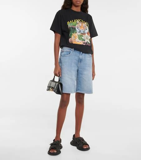 AG Jeans High-rise denim Bermuda shorts 2