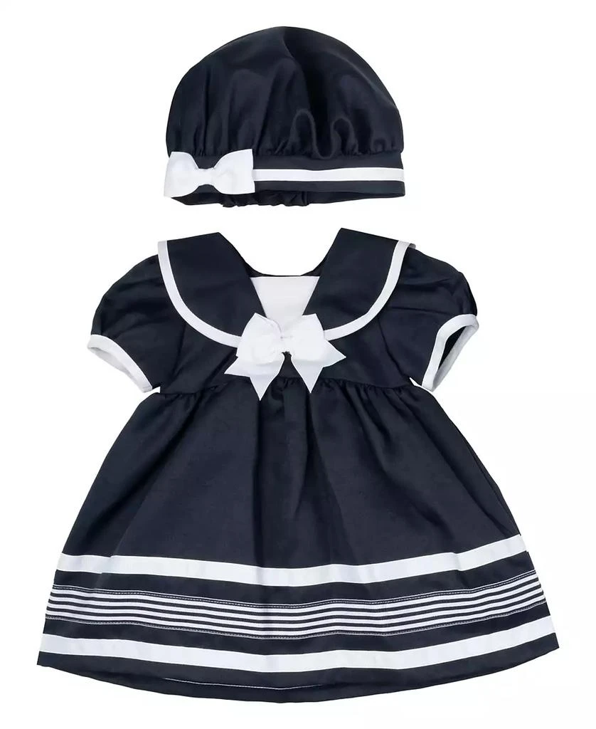 Rare Editions Baby Girl Sailor Dress with Matching Hat, 3-Piece Set 5