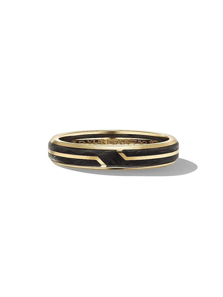 David Yurman Forged Carbon Band Ring in 18K Yellow Gold 1