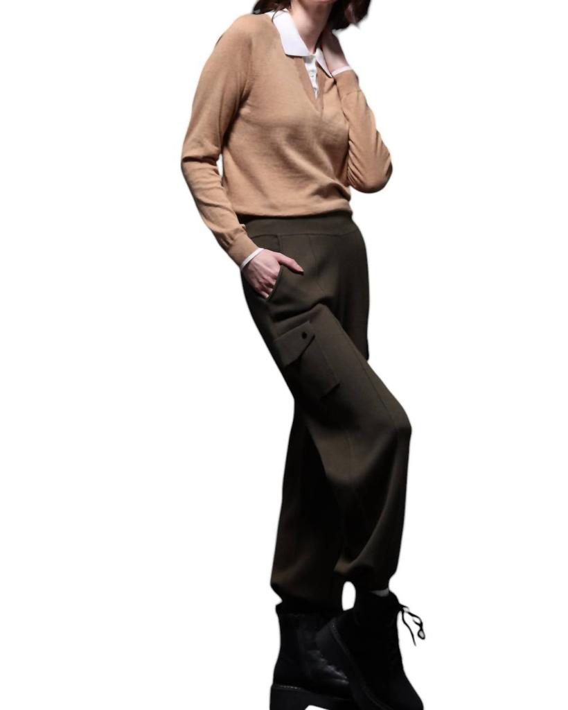 Minnie Rose Minnie Rose - Cotton Cashmere Polo with Collar and Tipping