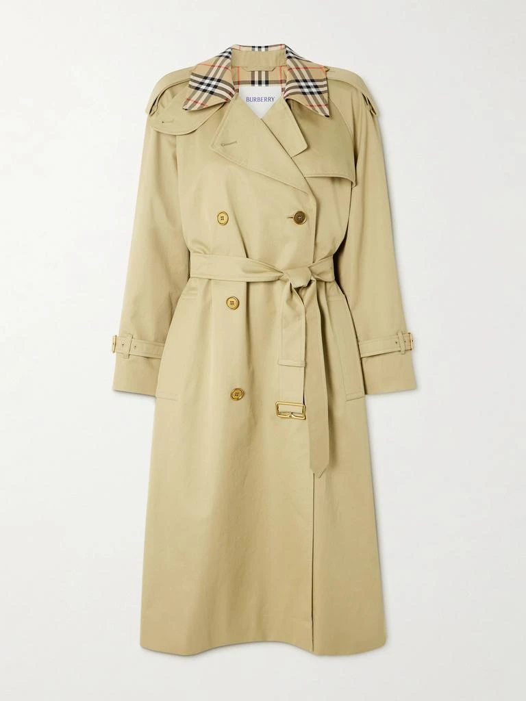 Burberry Castleford 格纹纯棉华达呢风衣 1