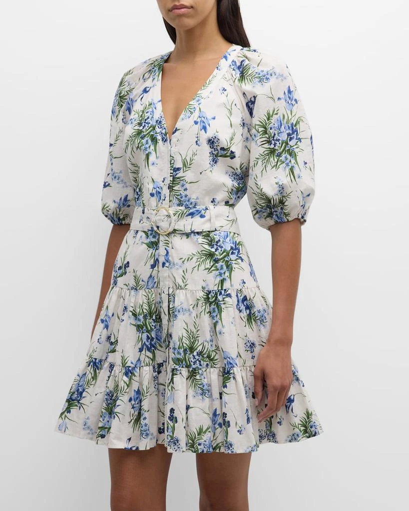 VERONICA BEARD Dewey Floral Button-Front Mini Dress 3