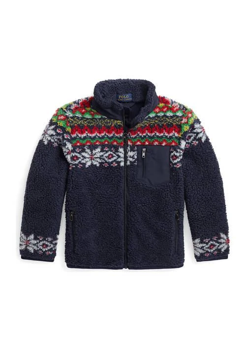 Ralph Lauren Childrenswear Lauren Childrenswear Boys 2 7 Fair Isle Teddy Fleece Jacket 4