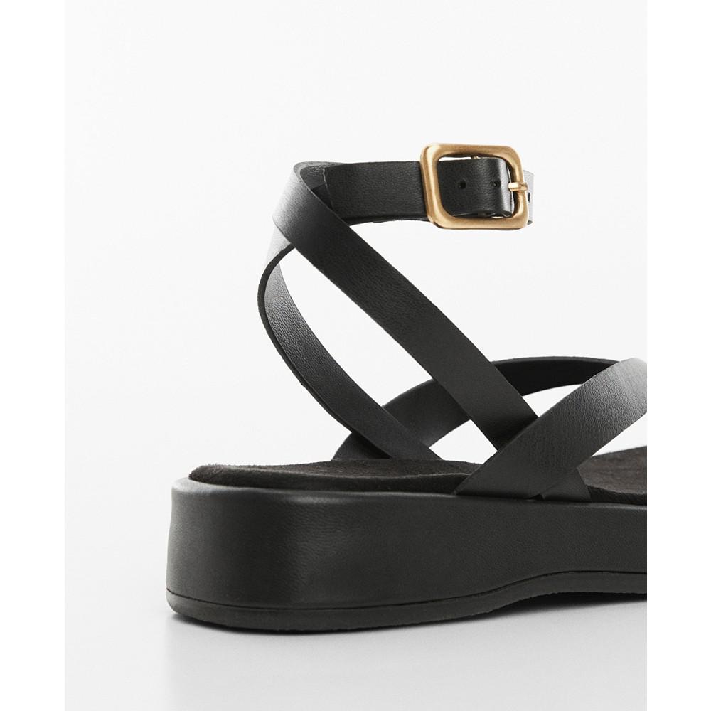 MANGO Women's Platform Strap Sandals