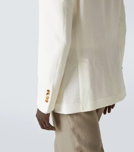 Brunello Cucinelli Single-breasted linen blazer 6