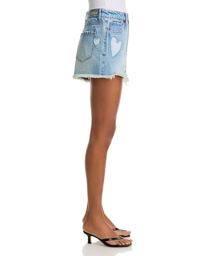 Blank NYC High Rise Reeve Patchwork Denim Shorts in From The Heart 4