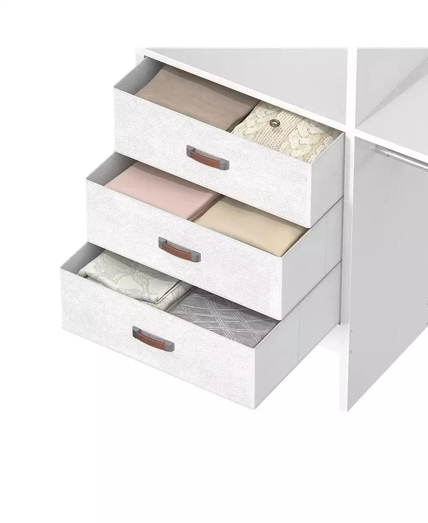 Aheaplus 5FT Small Closet Organizer System with 3 Fabric Drawers, 60" Closet System with 3 Shelving Towers 7