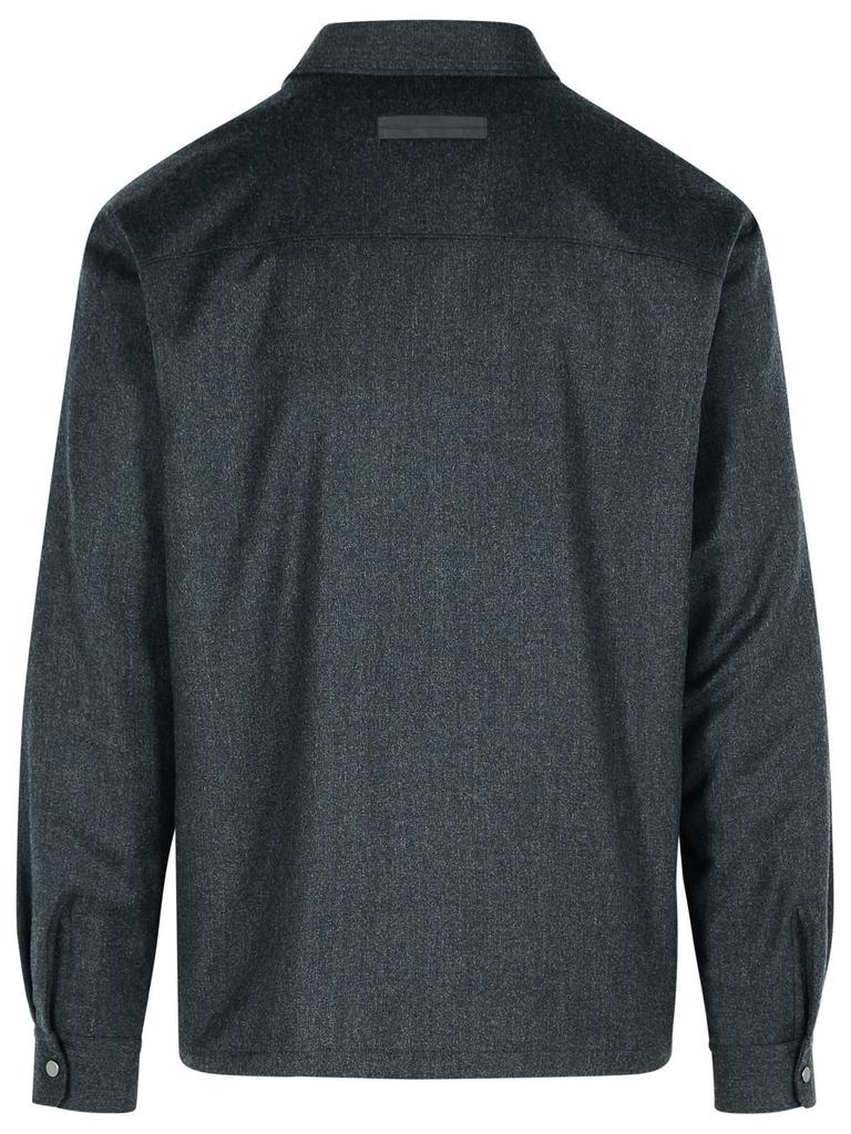 Zegna Zegna Zip Detailed Straight Hem Shirt