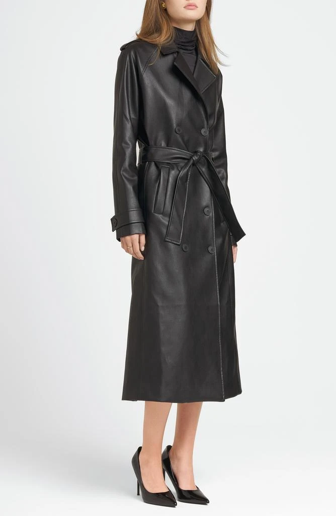 Wayf x CHÉRIE MADELEINE C'est La Vie Faux Leather Trench Coat 4