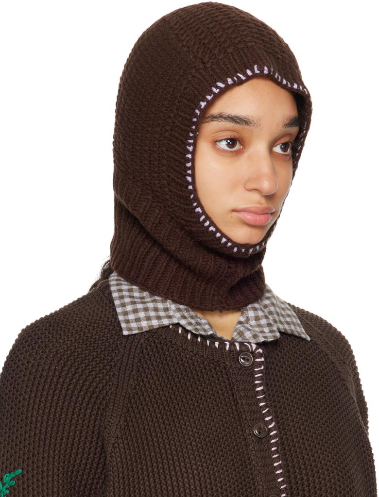 YMC YOU MUST CREATE Brown Wool Balaclava
