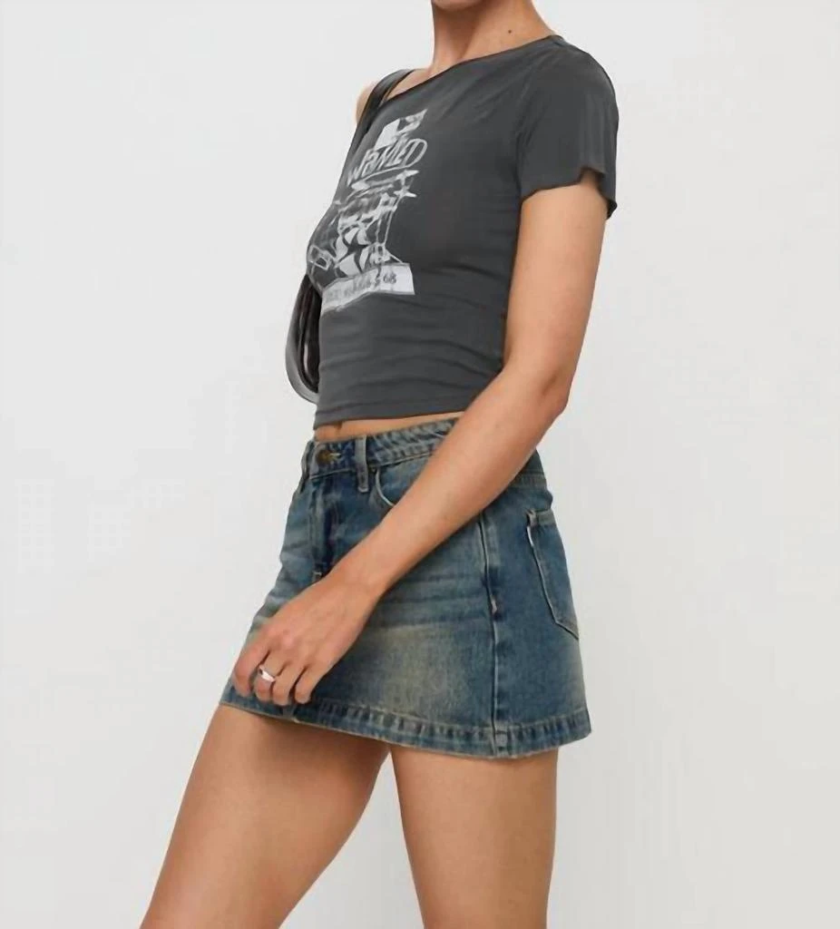 Princess Polly Princess Polly - Ribbon Stamp Mini Skirt 3