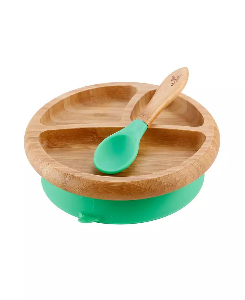 Avanchy Baby Boys and Girls Bamboo Plate and Spoon Set
