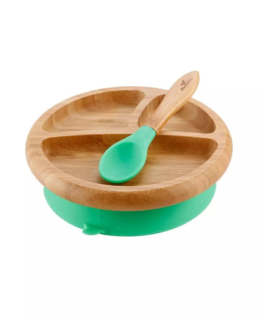 Avanchy Baby Boys and Girls Bamboo Plate and Spoon Set 1