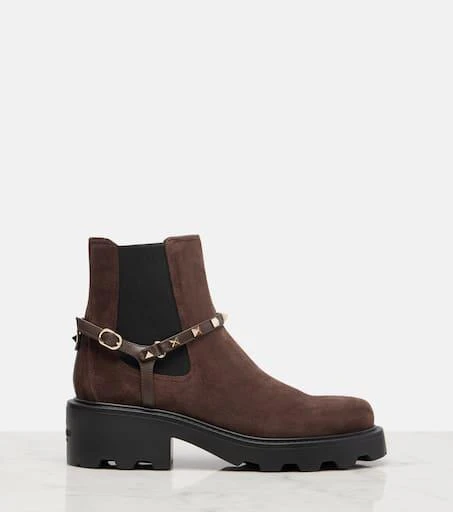 Valentino Beatle Rockstud suede Chelsea boots 4