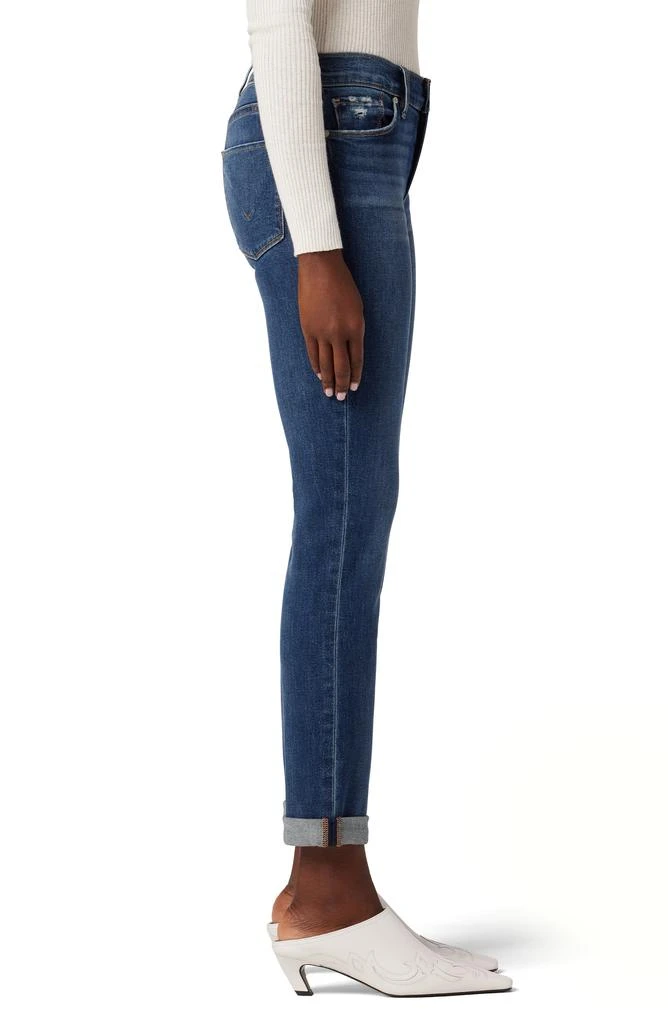 Hudson Nico Distressed Rolled Hem Straight Leg Jeans 2