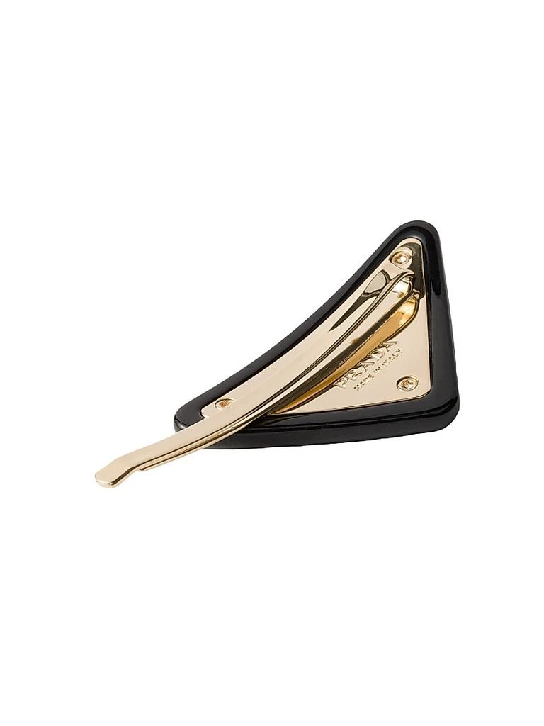 Prada Plexiglas and Metal Hair Barrettes 3