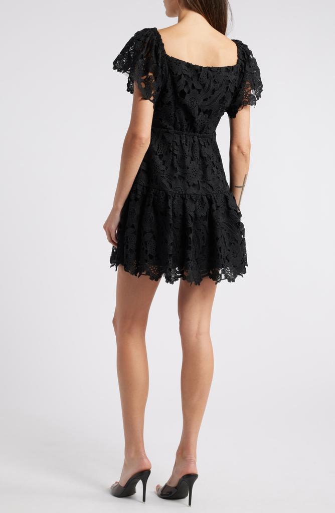 Chelsea28 Flutter Sleeve Lace Minidress