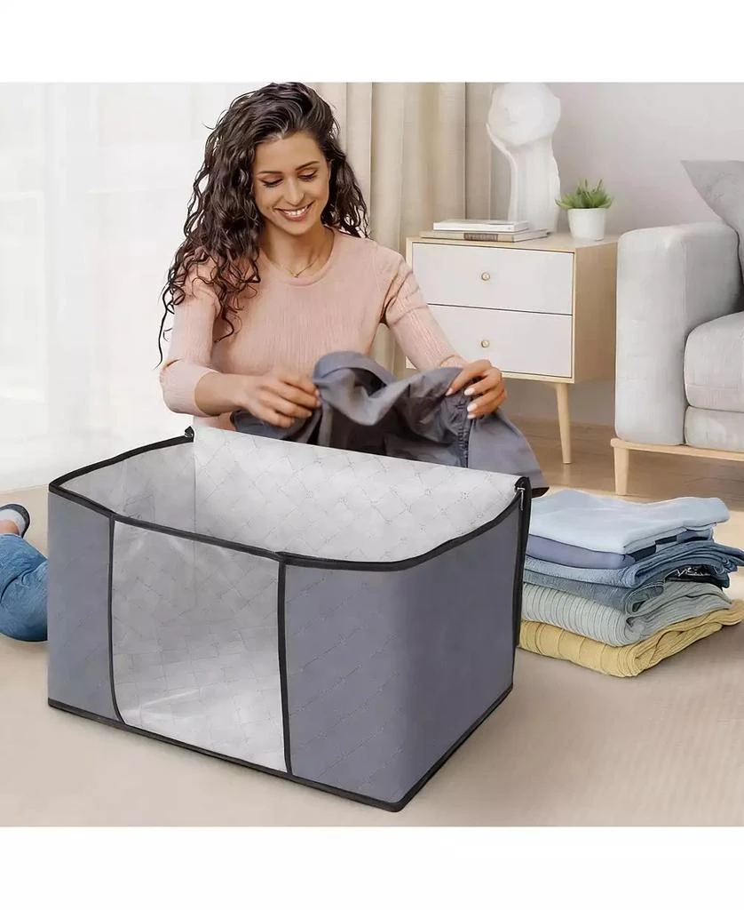 YIGII 17 Gallon, Reinforced Handles, Non-Woven Fabric Storage Bags 4