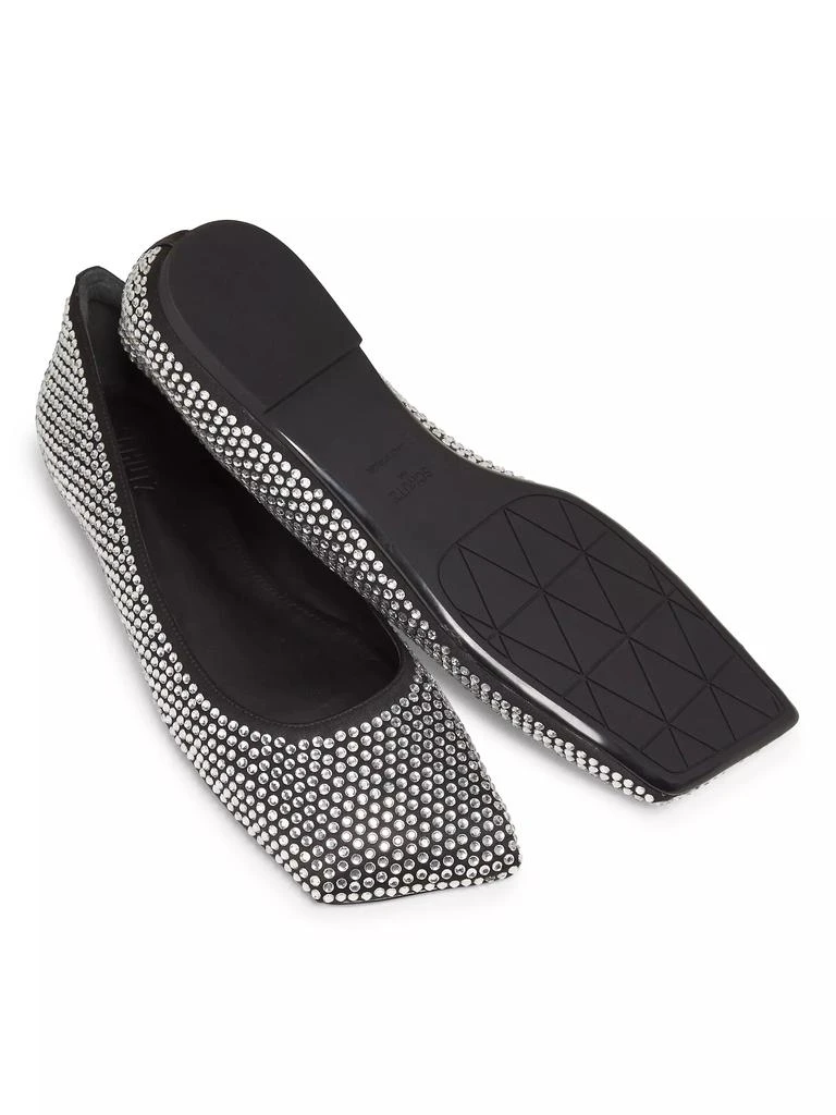 Schutz Jaycie Embellished Satin Ballet Flats 6