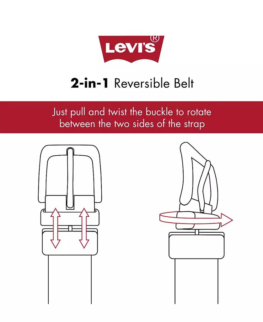 Levi
s Big Boys Two-In-One Reversible Stretch Jean Belt 6
