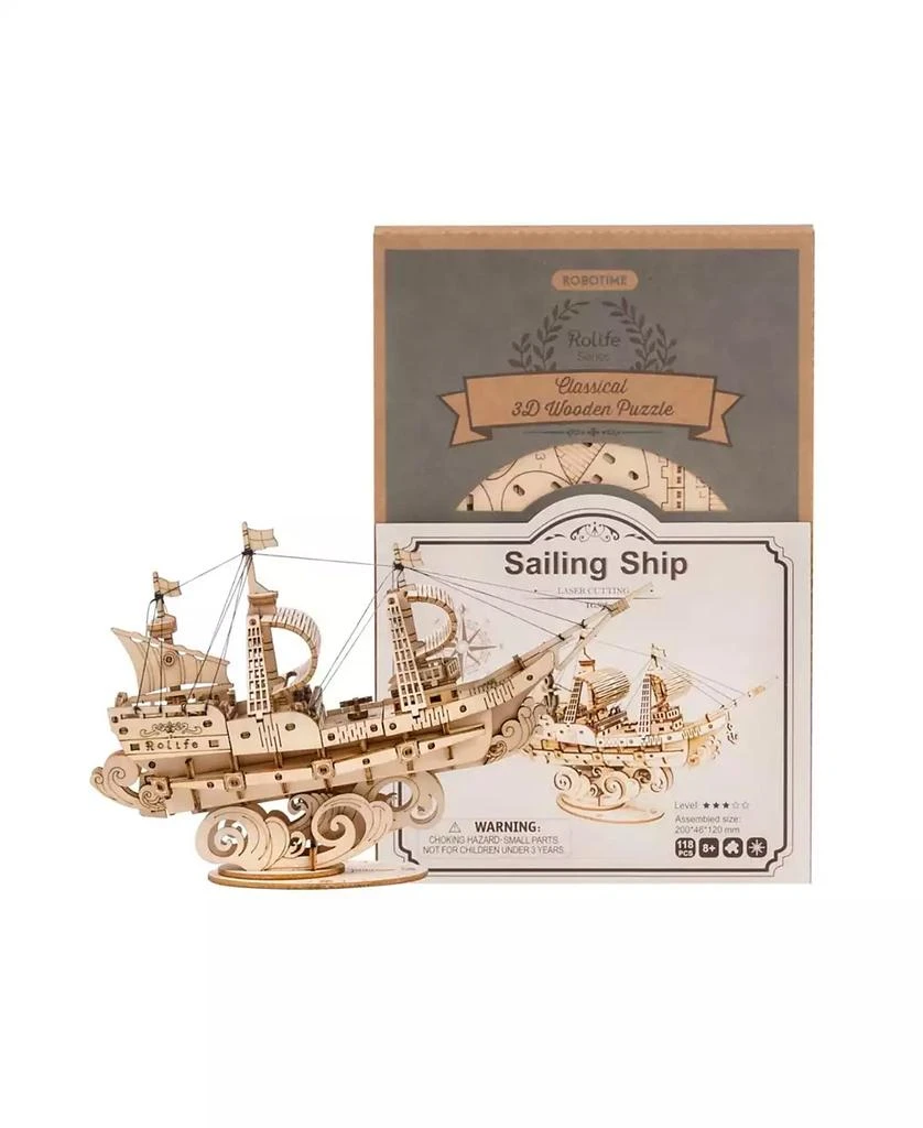 Flash Popup DIY 3D Wood Puzzle - Sailing Ship - 118pcs 2