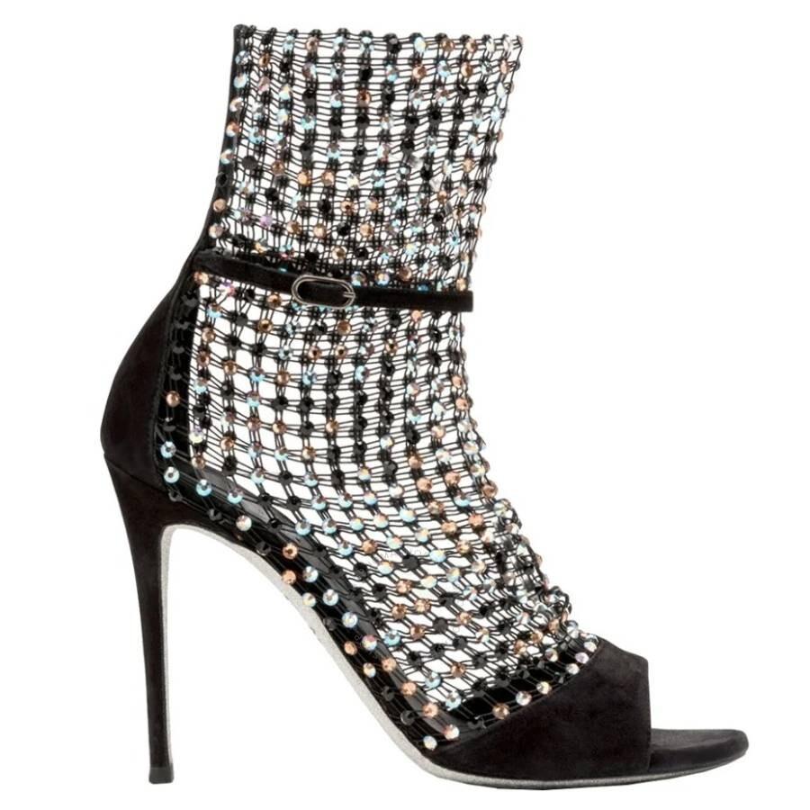 Rene Caovilla Ladies Galaxia Rhinestone Mesh Sandals