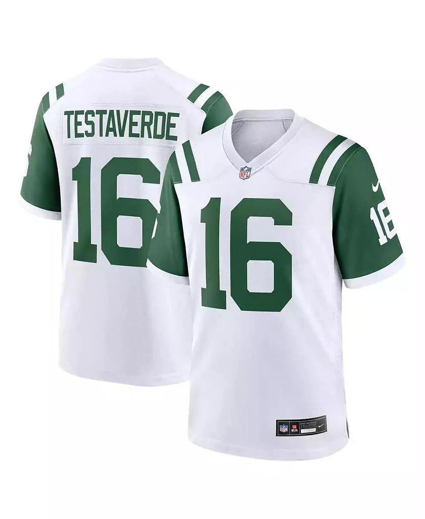 NIKE Men's Vinny Testaverde White New York Jets Classic Alternate Retired Player Game Jersey 1