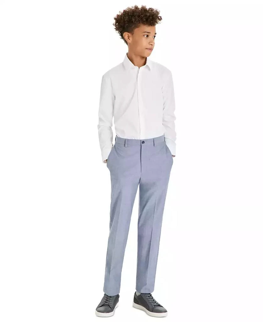 Michael Kors Big Boys Chambray Classic-Fit Stretch Dress Pants 1