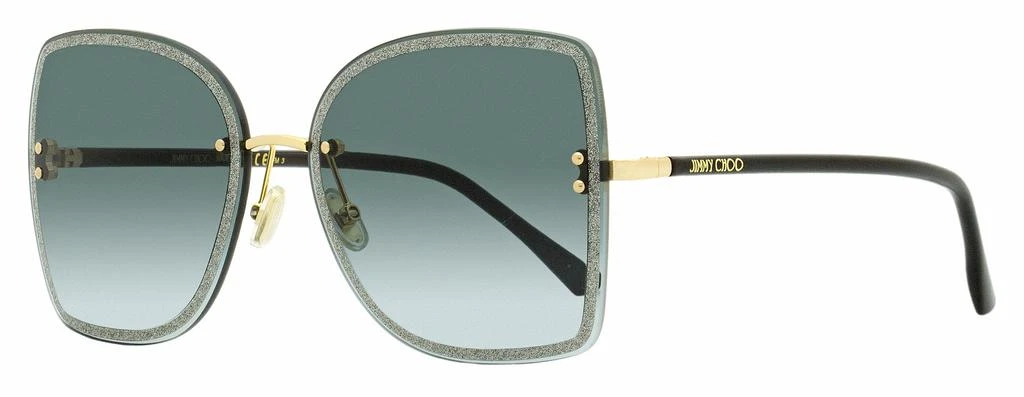 Jimmy Choo Women's Square Sunglasses Leti 2M29O Black/Gold 62mm 1