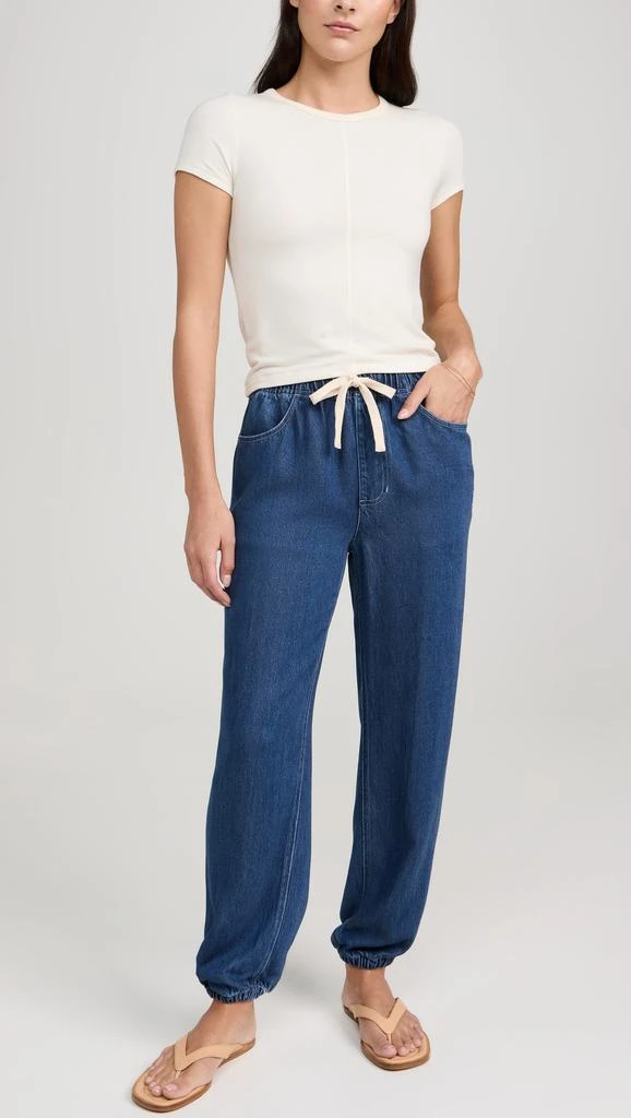 Monrow Soft Denim Sweatpants 4