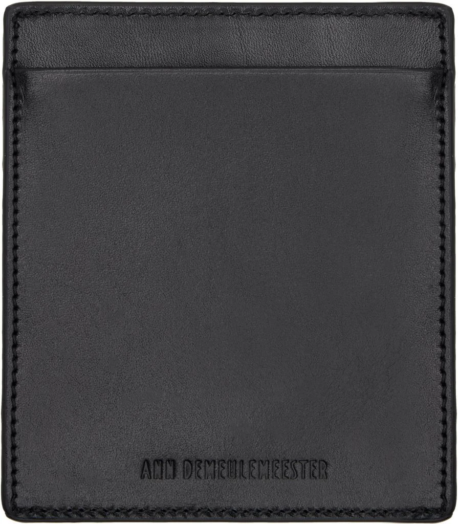 ANN DEMEULEMEESTER Black Squared Card Holder 1