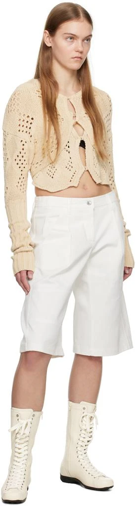 OPEN YY Beige Argyle Cardigan 4
