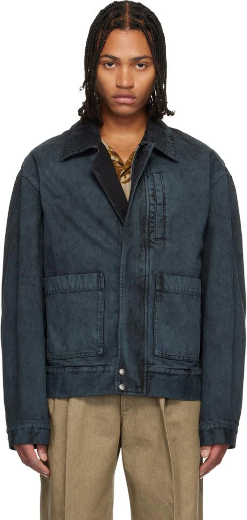 Dries Van Noten Black Patch Pocket Denim Jacket 1