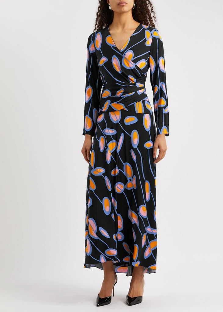 DIANE VON FURSTENBERG Lanira printed satin maxi dress 2