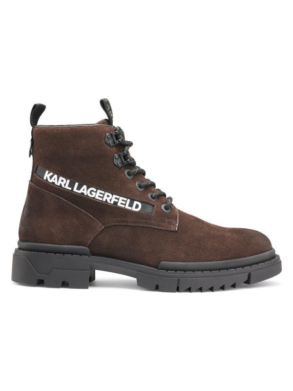 Karl Lagerfeld Suede & Leather on sale Hiker Boots